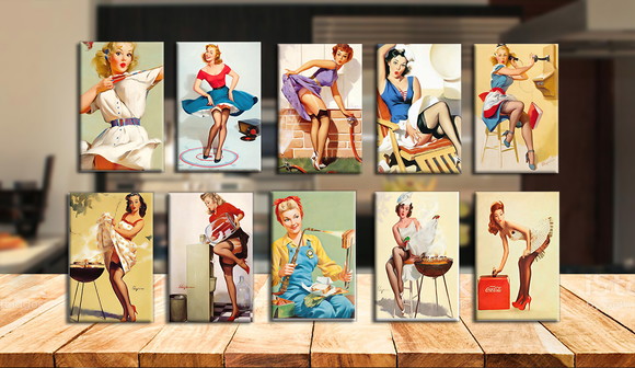 Imã Décor de Qualidade Pin Ups Vintage Retrô