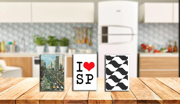 Imã Décor Qualidade I Love SP São Paulo Retrô Paulista