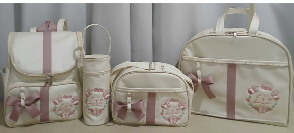 Kit Bolsa de Bebe com Porta Mamadeira