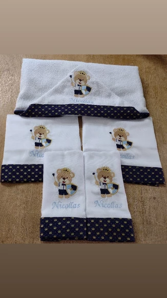 Kit Fralda Personalizada Principe Urso