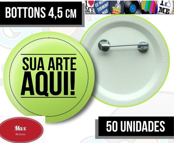 50 Bottons 4,5 Personalizados - Button