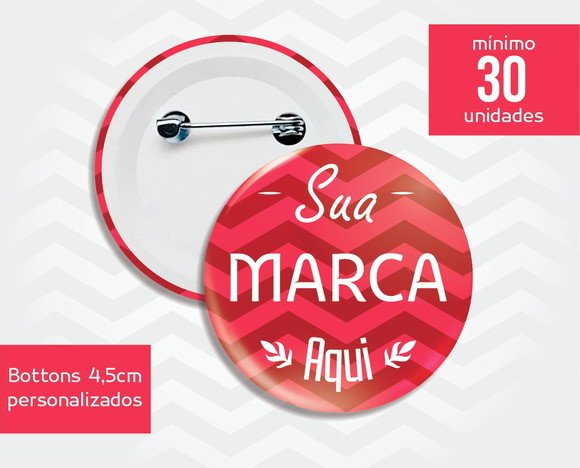 Botton Boton Personalizado 30 Unidades 4,5cm