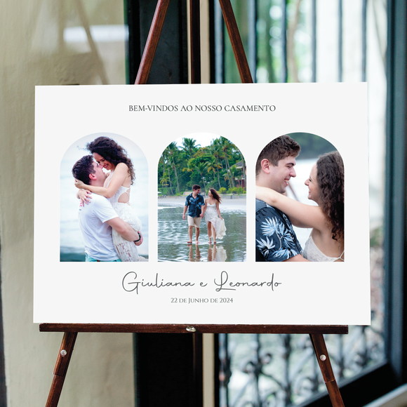 Placa Casamento Fotos Pre Wedding Personalizada