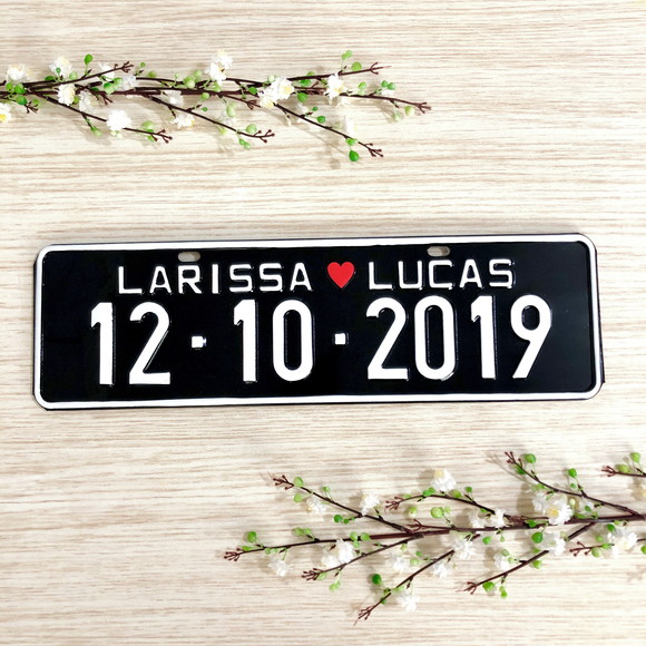 Placa de Carro Decorativa Personalizada