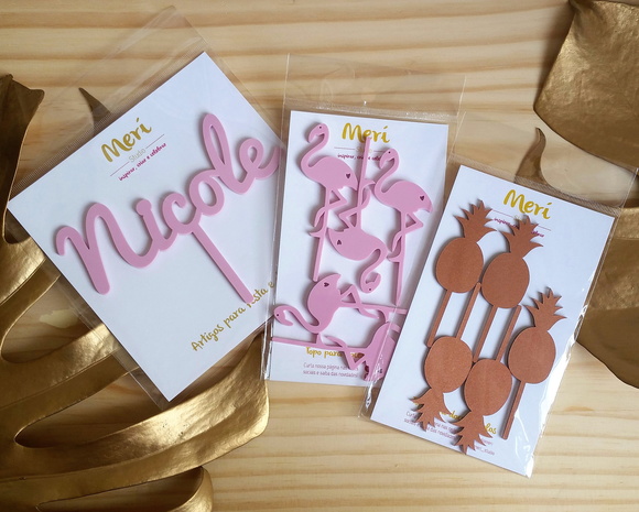 Kit de topos - Festa Flamingo