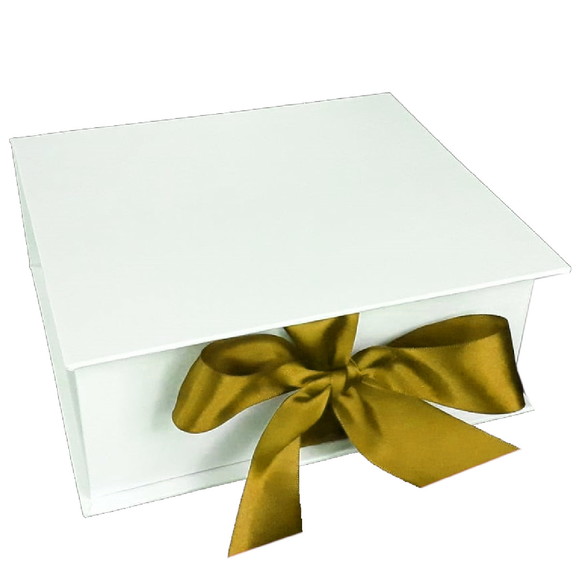 Box Cartonada Branca com Laço 15x15x5