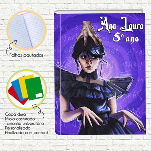 Caderno Brochura - Wandinha Addams