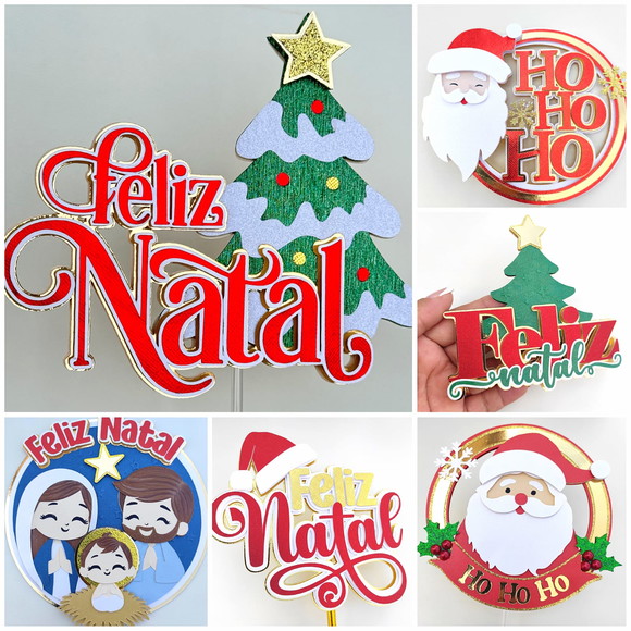 Arquivo: Combo 14 Topos Natal Studio, Svg e pdf + Fontes #2