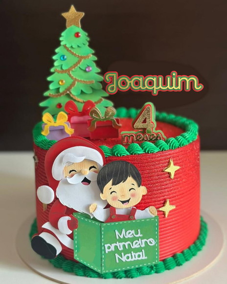 Arquivo Corte : Topo de Bolo Meu 1º Natal Menino Baby 341
