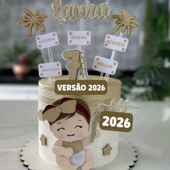 Arquivo de Corte: Topo de Bolo Ano Novo Baby 2026 115
