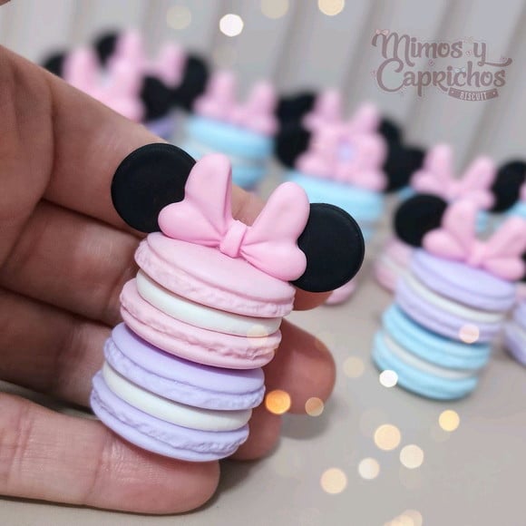 Kit com 5 Unidades Macarons Minnie Pronta Entrega