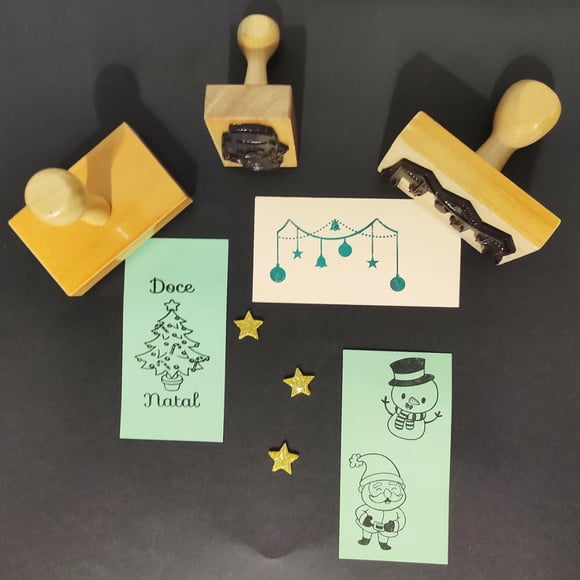 KIT DE CARIMBOS PERSONALIZADOS PARA O NATAL