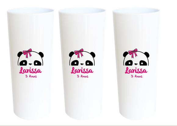 Copos Acrilico Personalizado Urso Panda