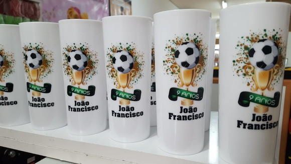 Lembrancinha Futebol Copos Long Drink Festa Futebol