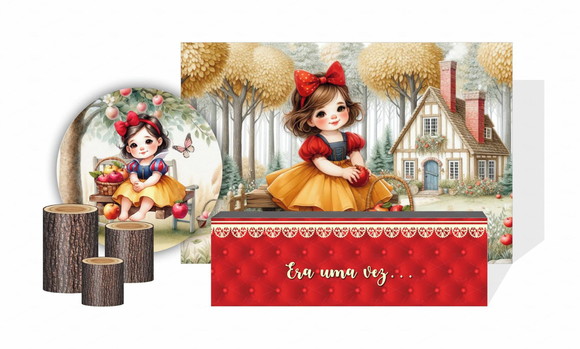 Branca de Neve Painel Redondo+cilindros+painel+fechamento