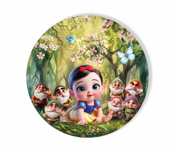 Painel Redondo Branca de Neve 1,5m