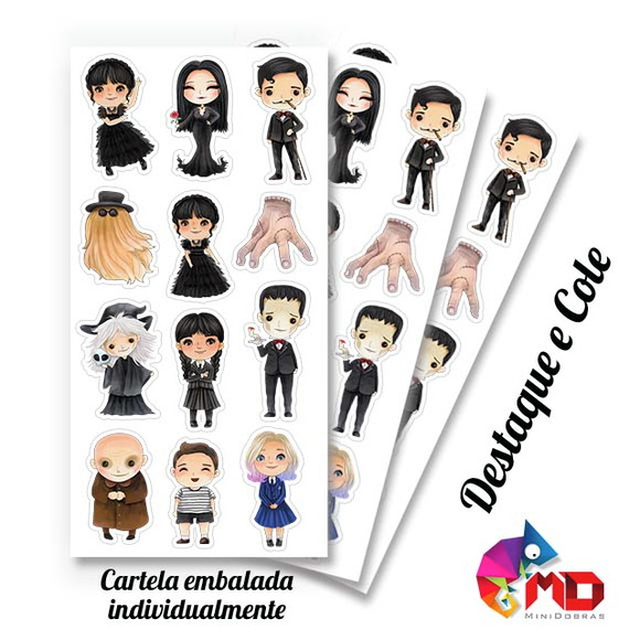 Cartela de Adesivos W Andinha