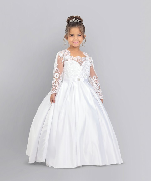 Vestido Infantil Daminha de Honra Modelo Clara com Armação