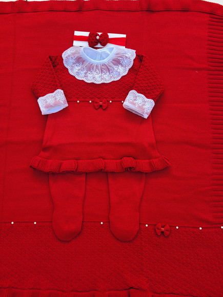 Saída Maternid. Vestido Ana Vermelho (5 Pçs)
