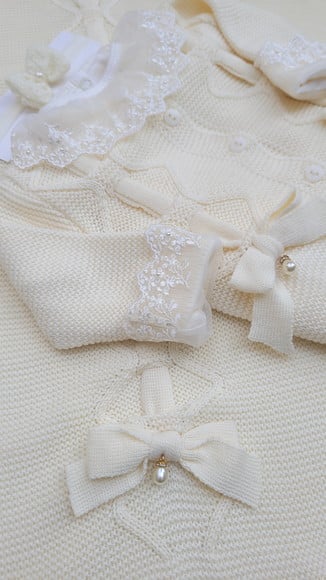 Saída Maternidade 5 Peças Lilly Off White (pé Reversível)