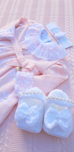 Saída Maternidade Completa Spring Rosa Completa (6 Pçs)