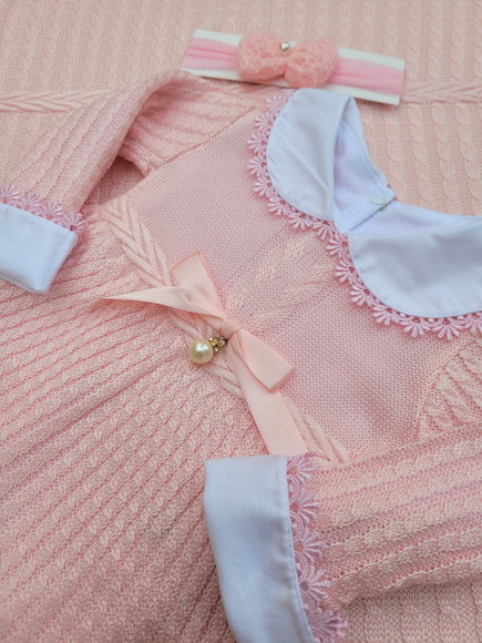 Saída Maternidade Mila 5 Pçs Rosa