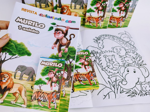 Kit Colorir Personalizado Safari