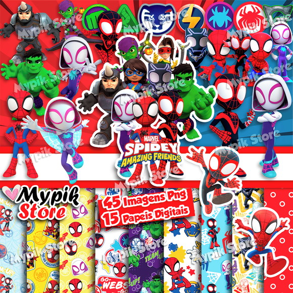 Kit Digital Spidey e Seus Amigos Espetaculares