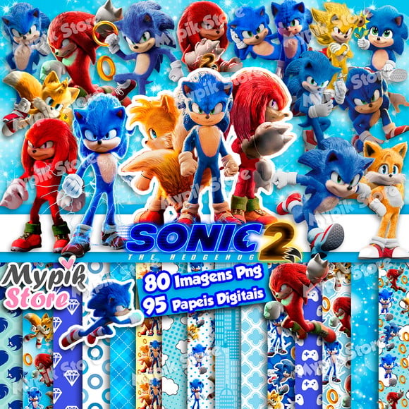 Super Kit Digital Imagens Sonic 2 - Scrapbook