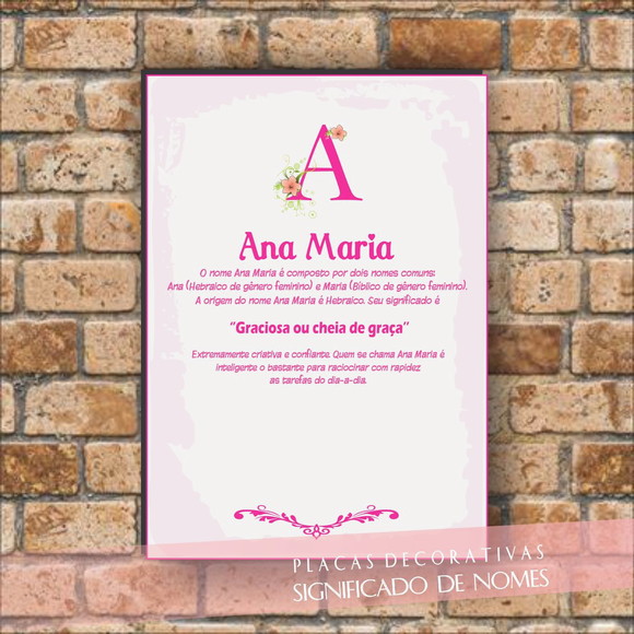 Placa Decorativa - Ana Maria