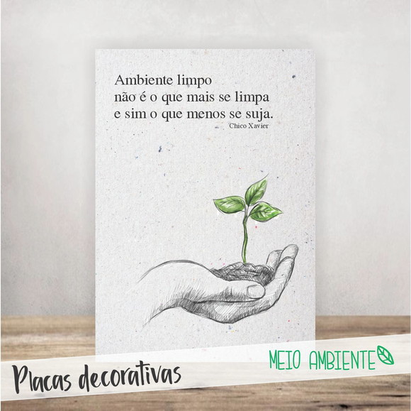 Placa Decorativa - Meio Ambiente