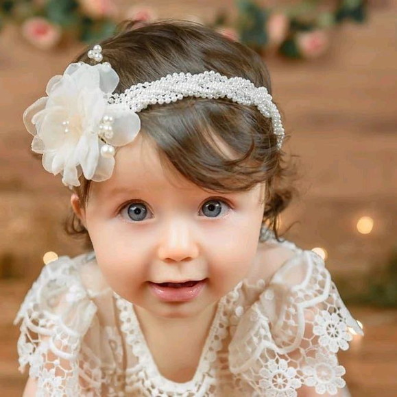 Faixa para Bebe de Luxo Perolas