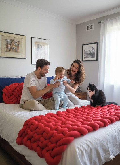 Peseira de Nó Entrelaçada - Cama Padrão ( Frete a Combinar )
