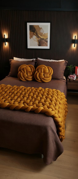 Peseira de Nó Entrelaçada p/ Cama King ( Frete a Combinar )