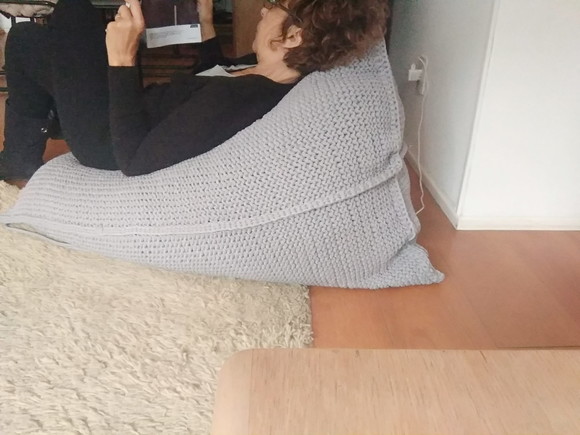 Puff Maxi Tricô Triangular ( Frete a Combinar )