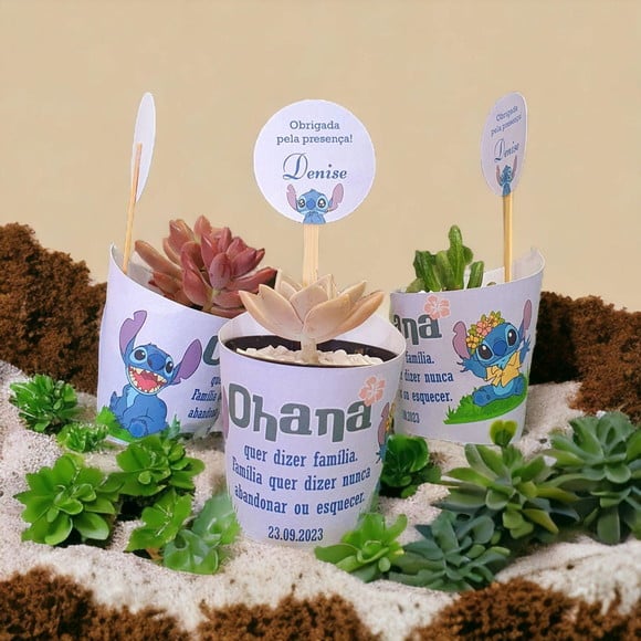 Lembrancinha Stitch - Suculentas