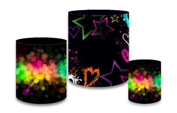Capas de Cilindro em Tecido Sublimado Modelo Neon