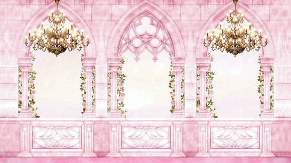 Painel de Festa em Tecido Sublimado - Hall Rosa 4x2,5m