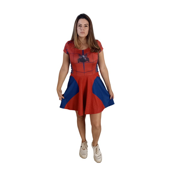 Vestido Fantasia Adulto Homem Aranha