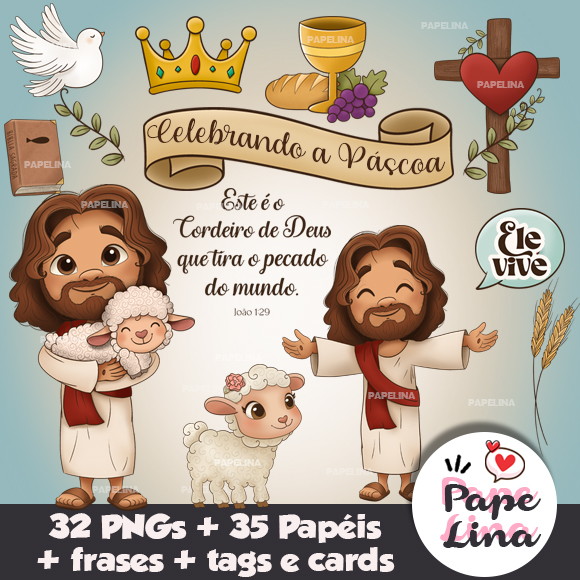 Kit Digital Páscoa Cristã - Jesus