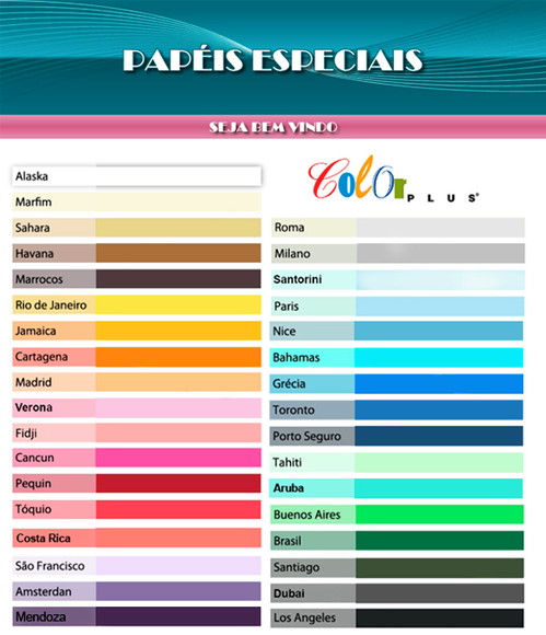 Papel Color Plus 180g A3 100 Folhas