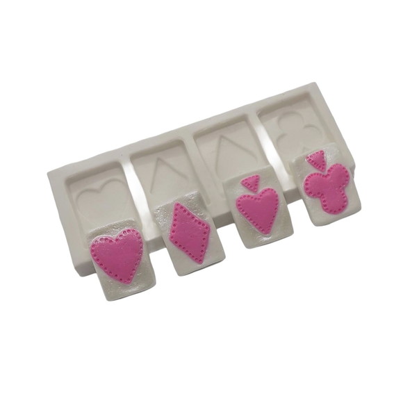 PM415 MOLDE DE SILICONE CARTAS ALICE NO PAÍS DAS MARAVILHAS