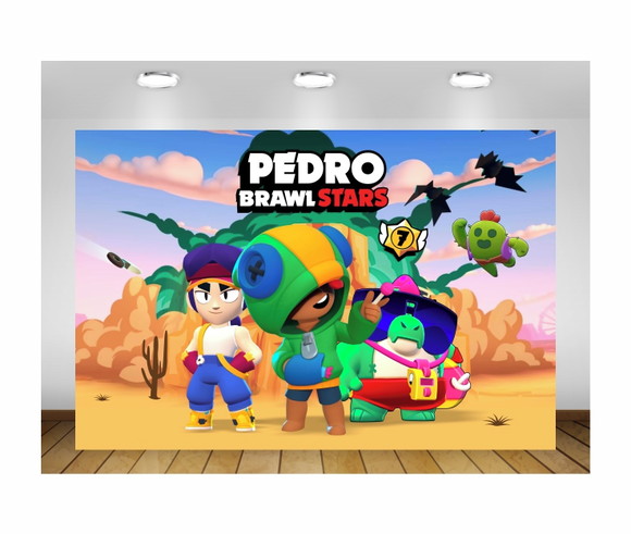 Painel Brawl Stars 1,50x1m - Impressão Lona