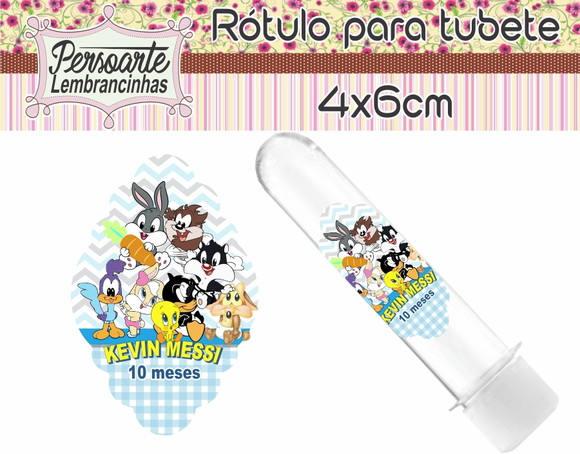 Adesivo para Tubete Looney Tunes Baby