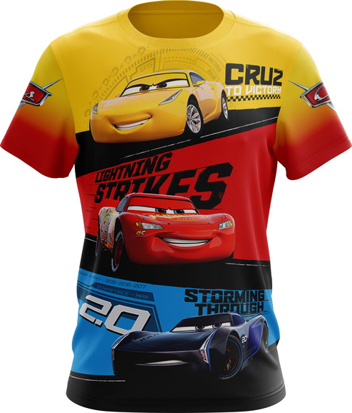 Camisa infantil Personalizada carros relampago macqueen