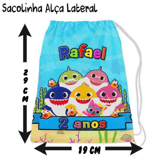 Mochilinha aniversario festa baby shark