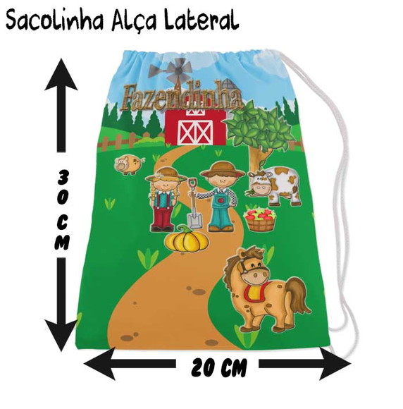 Mochilinha aniversario festa fazendinha