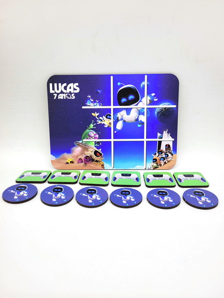 Jogo da Velha mdf P - Lembrancinha Astro Bot