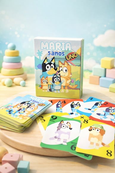 Jogo Uno Mini Personalizado - Bluey