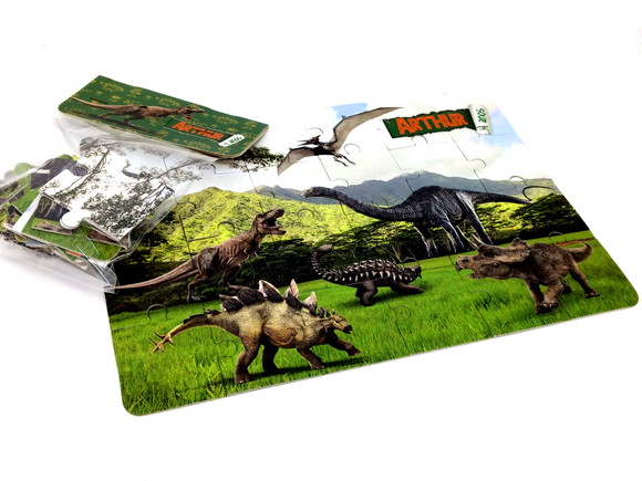 Quebra cabeça 24 peças personalizado dinossauros
